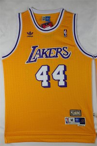 Maillot De Basket Los Angeles Lakers David West 44 Engrener Retro Jaune